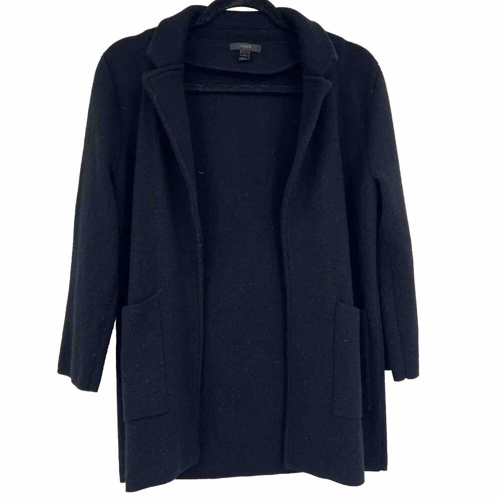 J Crew Size Small Sophie open-front Sweater Blazer Merino Wool